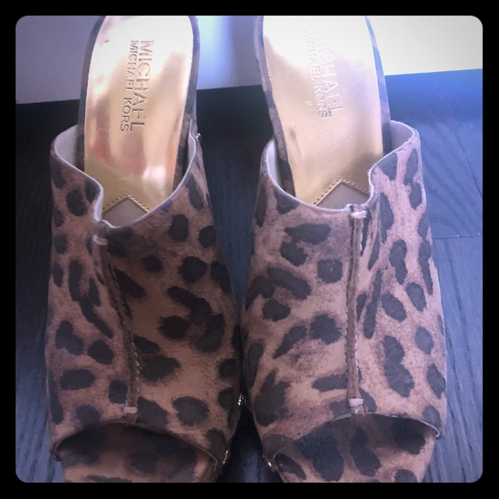 Michael Kors Leopard Wedges